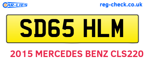 SD65HLM are the vehicle registration plates.