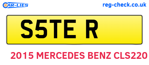 S5TER are the vehicle registration plates.