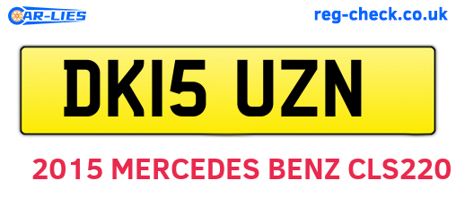 DK15UZN are the vehicle registration plates.