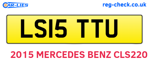 LS15TTU are the vehicle registration plates.