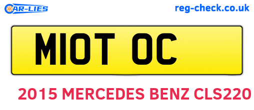 M10TOC are the vehicle registration plates.