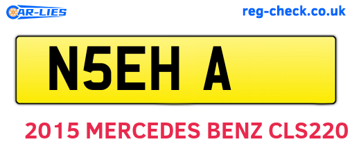 N5EHA are the vehicle registration plates.