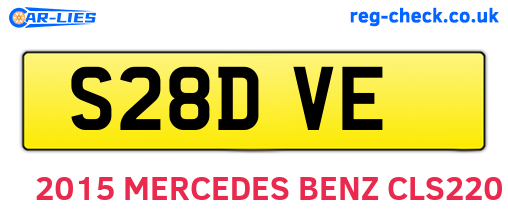 S28DVE are the vehicle registration plates.