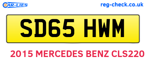 SD65HWM are the vehicle registration plates.