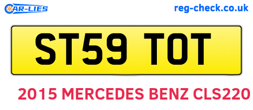 ST59TOT are the vehicle registration plates.