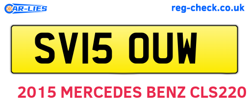 SV15OUW are the vehicle registration plates.