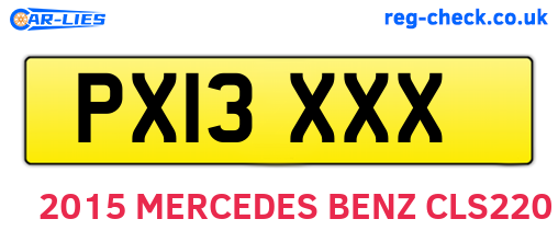 PX13XXX are the vehicle registration plates.