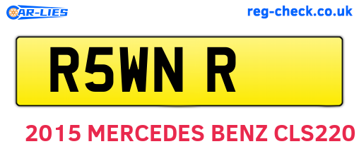 R5WNR are the vehicle registration plates.