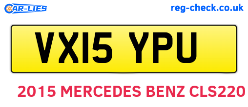 VX15YPU are the vehicle registration plates.