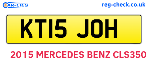 KT15JOH are the vehicle registration plates.