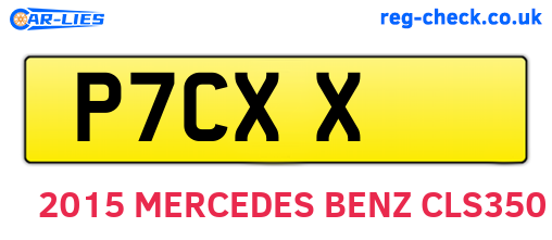 P7CXX are the vehicle registration plates.