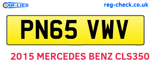 PN65VWV are the vehicle registration plates.