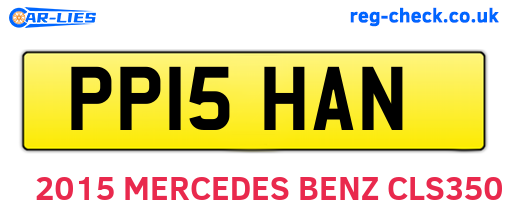 PP15HAN are the vehicle registration plates.