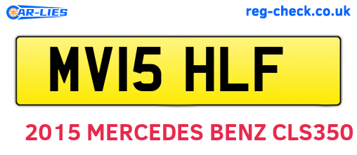 MV15HLF are the vehicle registration plates.
