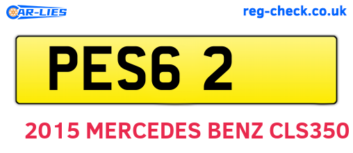 PES62 are the vehicle registration plates.