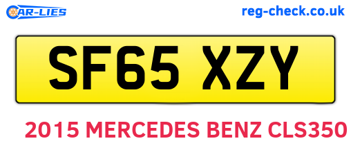 SF65XZY are the vehicle registration plates.