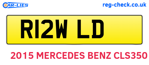 R12WLD are the vehicle registration plates.