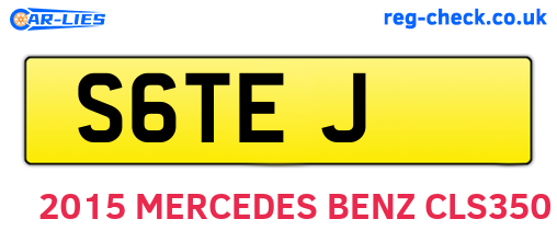S6TEJ are the vehicle registration plates.