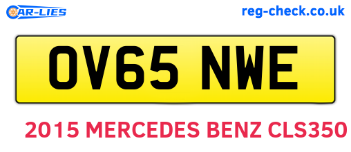 OV65NWE are the vehicle registration plates.