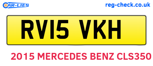 RV15VKH are the vehicle registration plates.