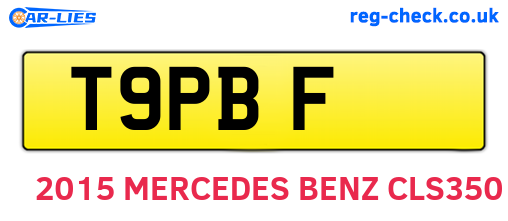 T9PBF are the vehicle registration plates.