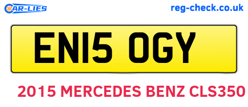 EN15OGY are the vehicle registration plates.