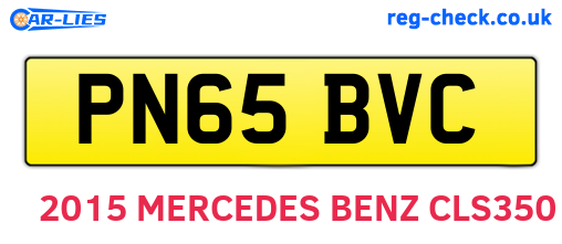 PN65BVC are the vehicle registration plates.