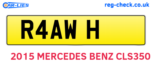 R4AWH are the vehicle registration plates.