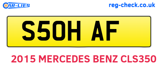 S50HAF are the vehicle registration plates.