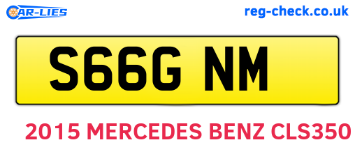 S66GNM are the vehicle registration plates.