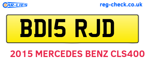 BD15RJD are the vehicle registration plates.