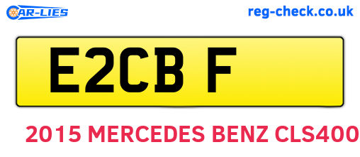 E2CBF are the vehicle registration plates.