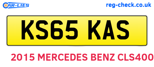 KS65KAS are the vehicle registration plates.