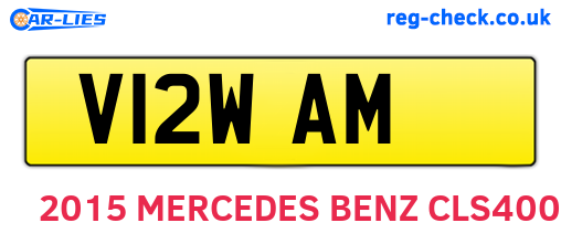V12WAM are the vehicle registration plates.