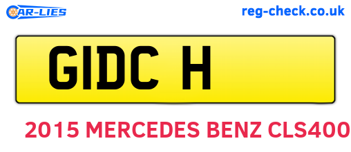 G1DCH are the vehicle registration plates.