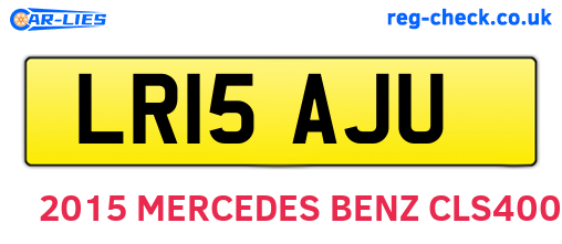 LR15AJU are the vehicle registration plates.
