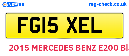 FG15XEL are the vehicle registration plates.