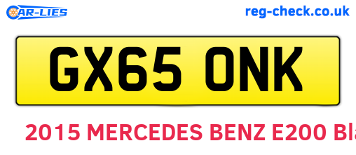 GX65ONK are the vehicle registration plates.