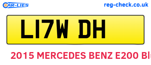 L17WDH are the vehicle registration plates.