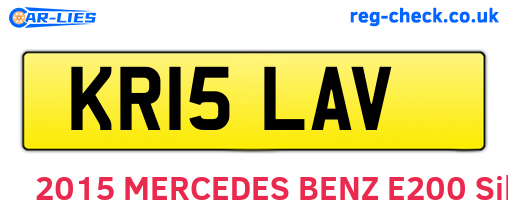 KR15LAV are the vehicle registration plates.