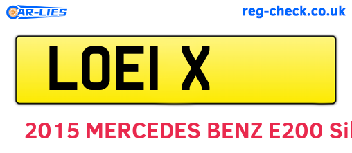 LOE1X are the vehicle registration plates.