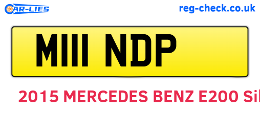 M111NDP are the vehicle registration plates.