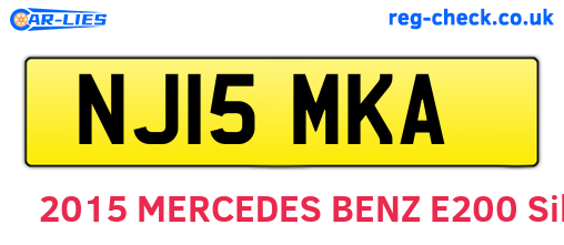NJ15MKA are the vehicle registration plates.