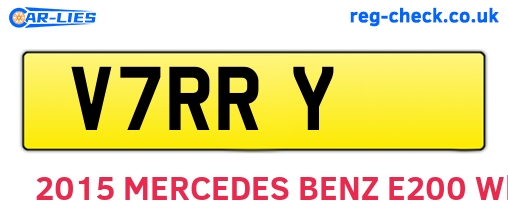 V7RRY are the vehicle registration plates.