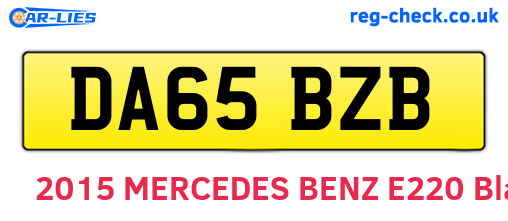 DA65BZB are the vehicle registration plates.