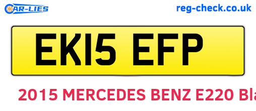 EK15EFP are the vehicle registration plates.