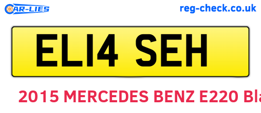 EL14SEH are the vehicle registration plates.