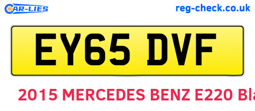 EY65DVF are the vehicle registration plates.