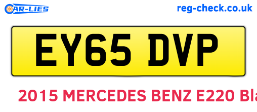 EY65DVP are the vehicle registration plates.