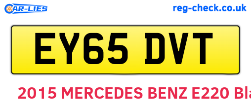 EY65DVT are the vehicle registration plates.
